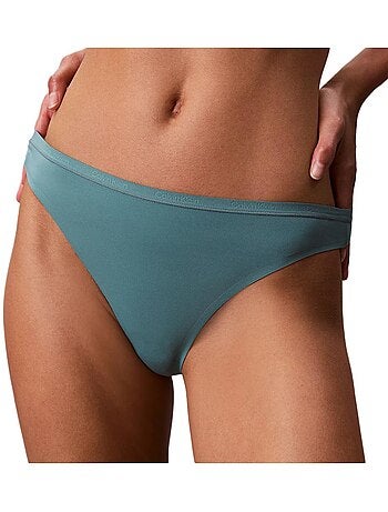 Calvin Klein Jeans Dames String Bleu Thong