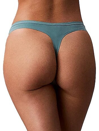 Calvin Klein Jeans Dames String Bleu Thong