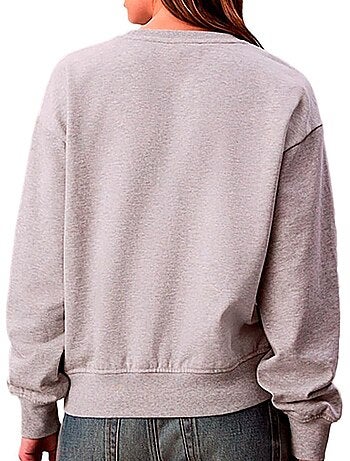 Calvin klein jeans dames sweatshirt met archieflogo - grijs