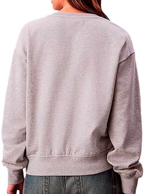 Calvin Klein Jeans Dames Sweatshirt met Archieflogo - Grijs - Kiabi Calvin Klein Jeans Dames Sweatshirt met Archieflogo - Grijs - Kiabi