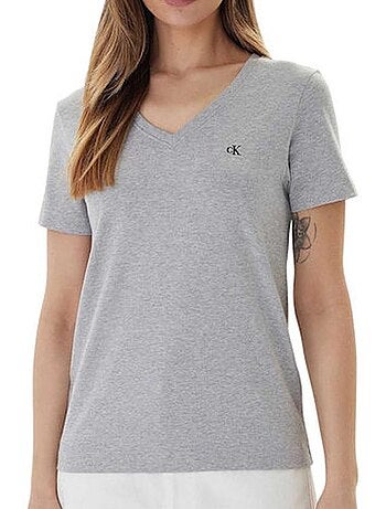 Calvin klein jeans dames t-shirt zwart - archive lv047b205g