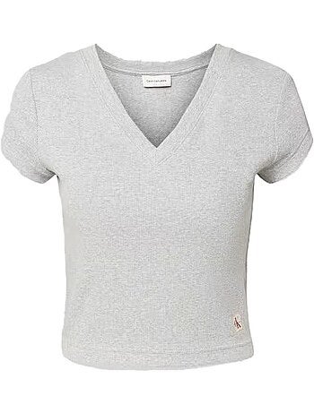 Calvin klein jeans dames t-shirt roze ri-cloud met label