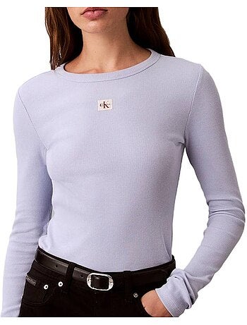 Calvin klein jeans dames t-shirt met lange mouwen wit