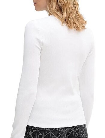 Calvin klein jeans dames t-shirt met lange mouwen wit