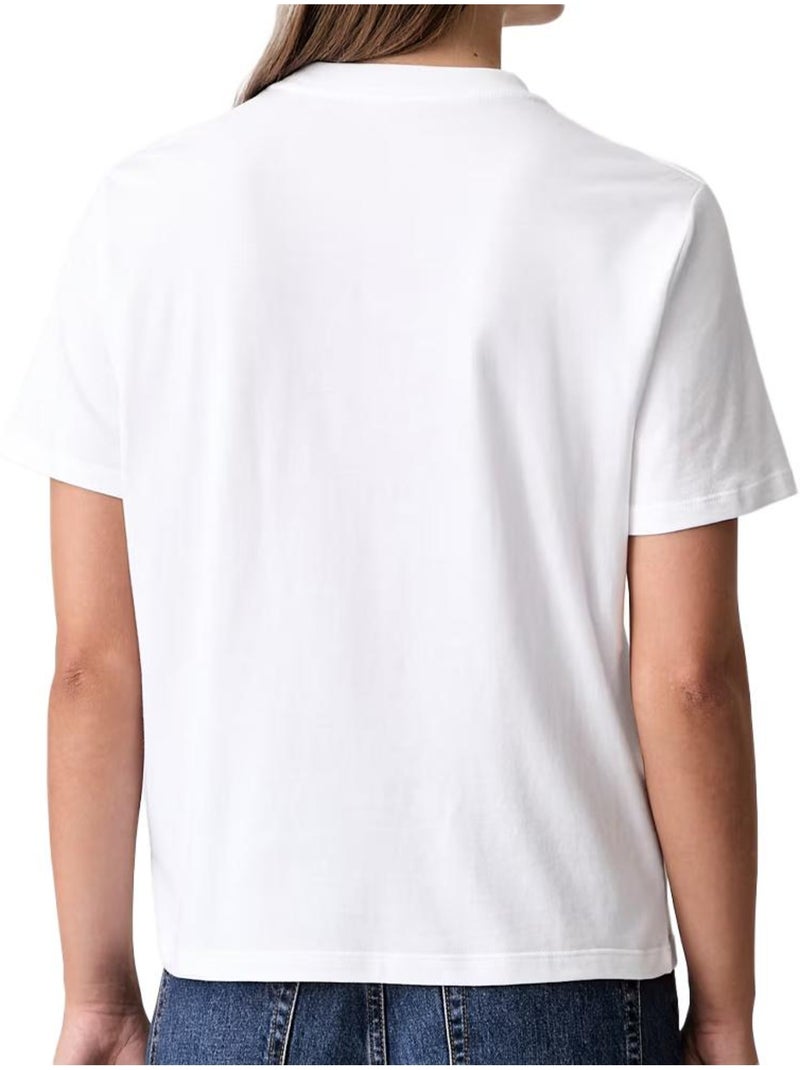 Calvin klein jeans dames t-shirt wit klassiek seizoen Wit - Kiabi