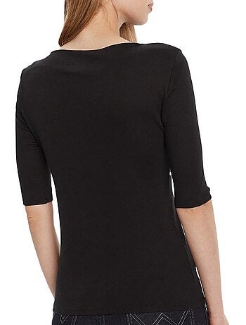 Calvin klein jeans dames t-shirt zwart half supima boot