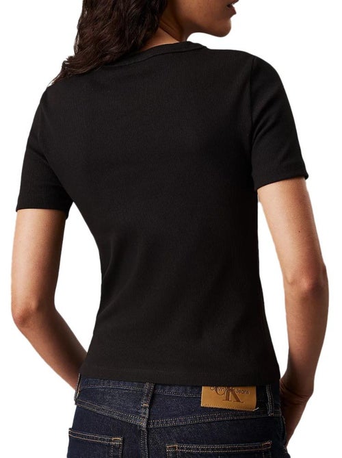 Calvin Klein Jeans Dames T-shirt Zwart met Logo - Kiabi Calvin Klein Jeans Dames T-shirt Zwart met Logo - Kiabi
