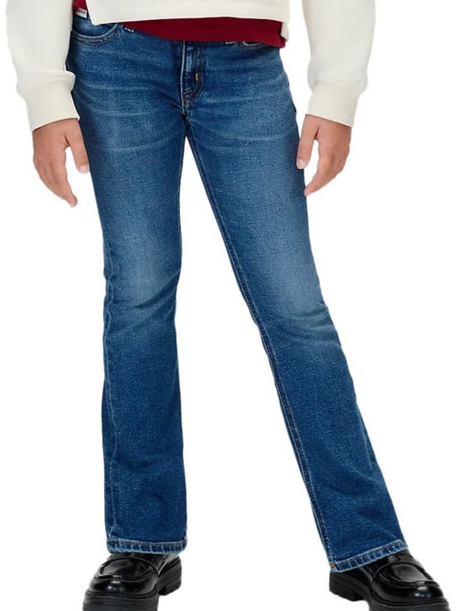 Calvin Klein Jeans Donkerblauwe Straight Fit Jeans voor Meisjes - Kiabi Calvin Klein Jeans Donkerblauwe Straight Fit Jeans voor Meisjes - Kiabi