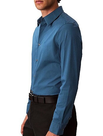 Calvin klein jeans effen blauw heren overhemd