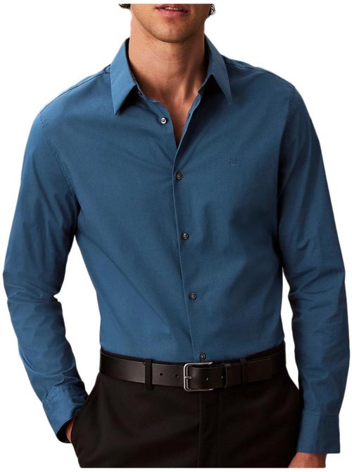 Calvin Klein Jeans Effen Blauw Heren Overhemd - Kiabi Calvin Klein Jeans Effen Blauw Heren Overhemd - Kiabi