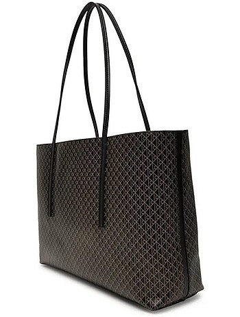 Calvin klein jeans emblem aop tote dames shopper zwart