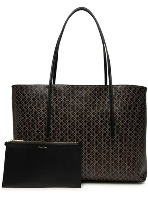 Calvin Klein Jeans Emblem AOP Tote Dames Shopper Zwart - Kiabi Calvin Klein Jeans Emblem AOP Tote Dames Shopper Zwart - Kiabi