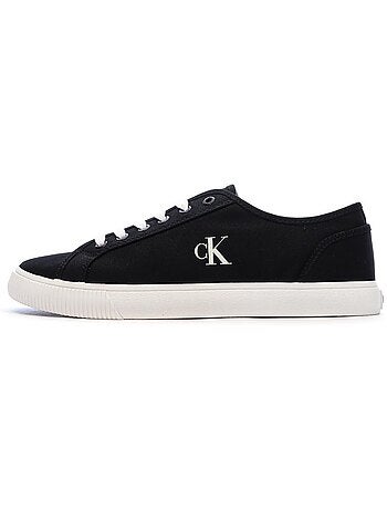 Calvin klein jeans ess vulc low heren sneakers zwart/wit
