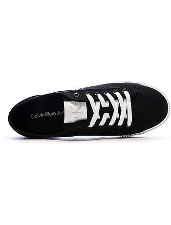 Calvin klein jeans ess vulc low heren sneakers zwart/wit