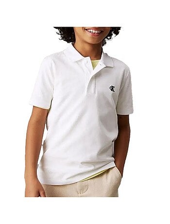 Calvin klein jeans essential jongens polo wit ib0ib02486