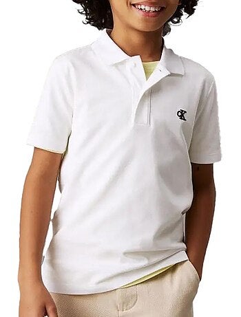 Calvin klein jeans essential jongens polo wit ib0ib02486