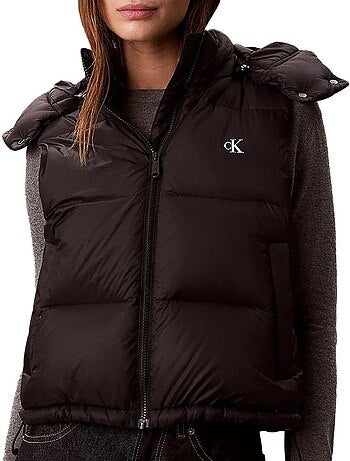 Calvin klein jeans essential zwart mouwloos damesjack