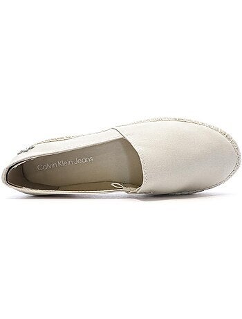 Calvin klein jeans flatform espadrilles voor dames - ecru
