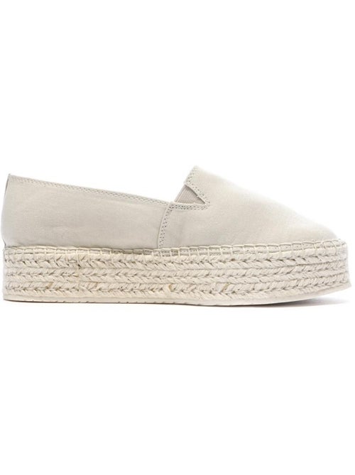 Calvin Klein Jeans Flatform Espadrilles voor Dames - Ecru - Kiabi Calvin Klein Jeans Flatform Espadrilles voor Dames - Ecru - Kiabi
