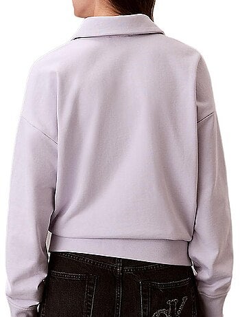 Calvin klein jeans french terry sweatshirt mauve voor dames