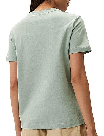 Calvin klein jeans geborduurd t-shirt roze voor dames