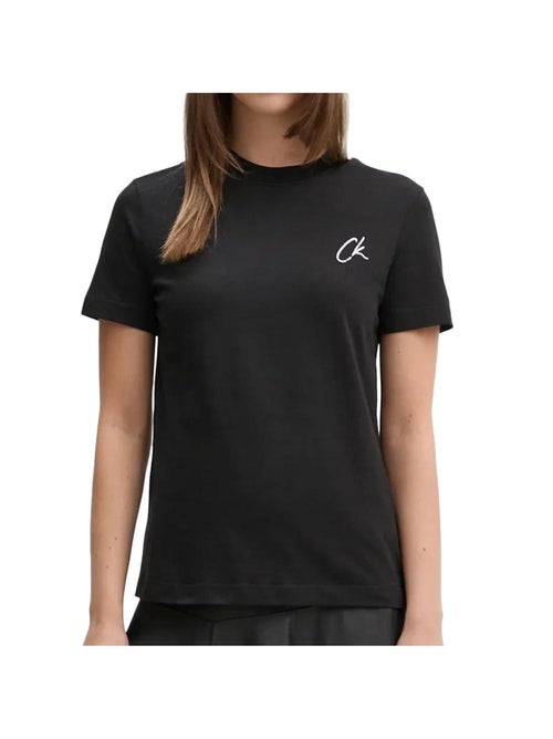 Calvin Klein Jeans Geborduurd Zwart T-shirt voor Dames - Kiabi Calvin Klein Jeans Geborduurd Zwart T-shirt voor Dames - Kiabi