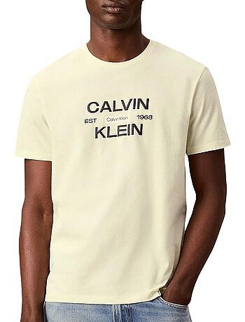 Calvin klein jeans geel t-shirt voor heren