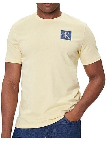 Calvin Klein Jeans Geel T-shirt voor Heren met Gradiënt