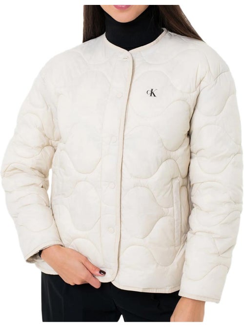 Calvin Klein Jeans Gewatteerde Beige Damesjas - Kiabi Calvin Klein Jeans Gewatteerde Beige Damesjas - Kiabi