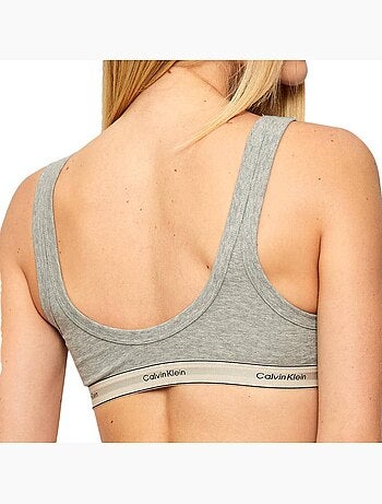 Calvin klein jeans grijze bralette voor dames - ongevoerd