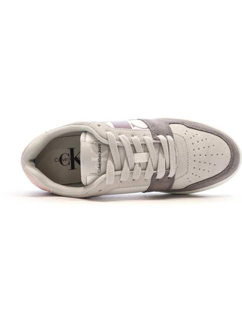 Calvin Klein Jeans Grijze Dames Sneakers Mushroom Zilvergrijs - Kiabi