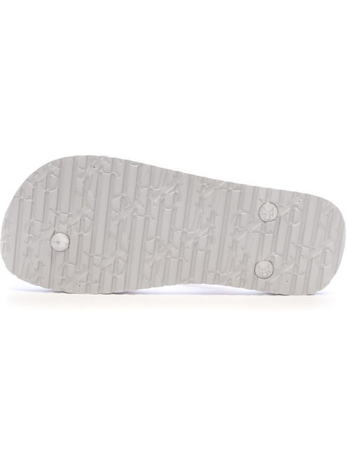 Calvin Klein Jeans Grijze Dames teenslippers met metallic TPU - Kiabi