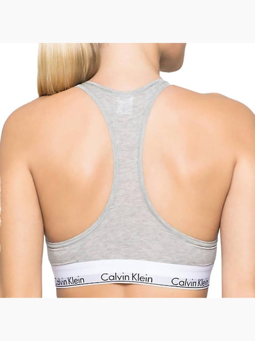 Calvin Klein Jeans Grijze Ongevoerde Bralette voor Dames - Kiabi