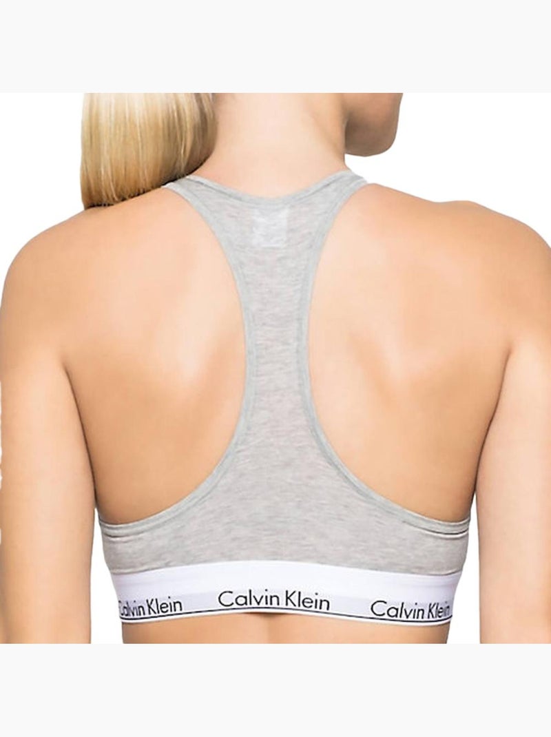 Calvin Klein Jeans Grijze Ongevoerde Bralette voor Dames Zilvergrijs - Kiabi
