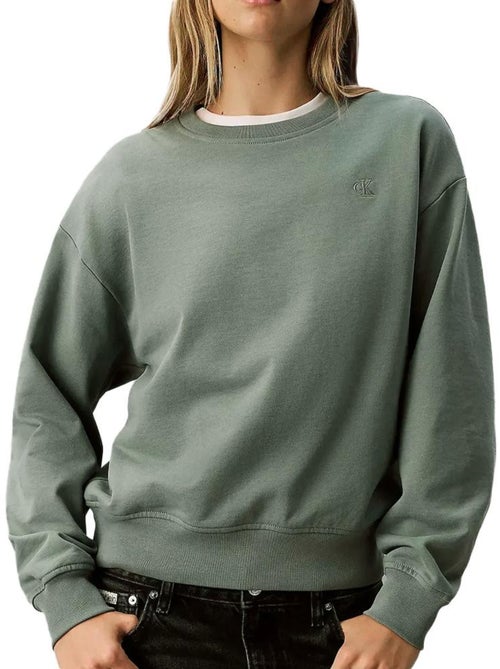 Calvin Klein Jeans Groene Damessweater - Archive Collectie - Kiabi Calvin Klein Jeans Groene Damessweater - Archive Collectie - Kiabi