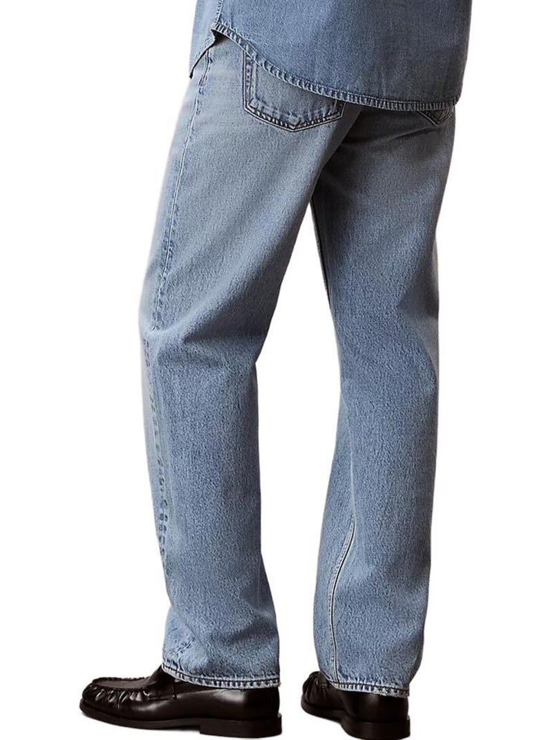 Calvin klein jeans heren 90s straight retro blauwe jeans Blauw - Kiabi