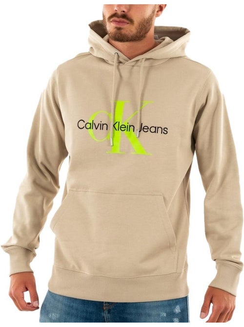 Calvin Klein Jeans Heren Beige Sweatshirt J30J320805 - Kiabi Calvin Klein Jeans Heren Beige Sweatshirt J30J320805 - Kiabi