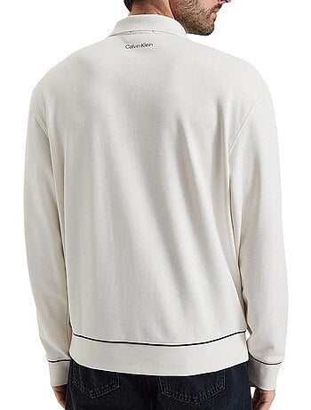 Calvin klein jeans heren beige terry sweatshirt