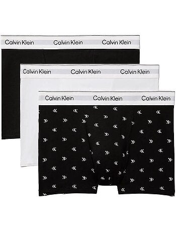 Calvin klein jeans heren boxershorts relaxed fit zwart/wit - 3-pack