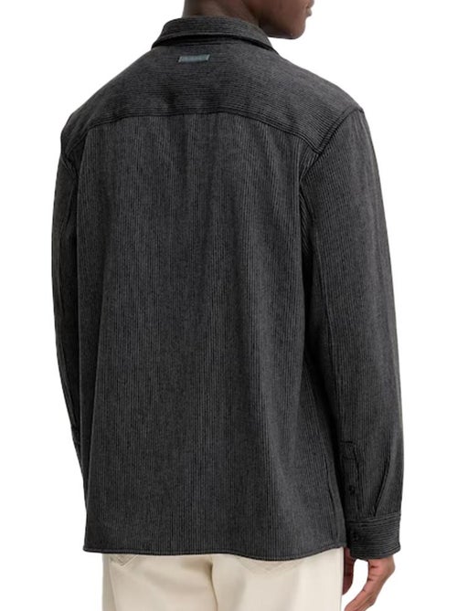 Calvin Klein Jeans Heren Corduroy Overhemd met Blauwe Strepen - Kiabi Calvin Klein Jeans Heren Corduroy Overhemd met Blauwe Strepen - Kiabi