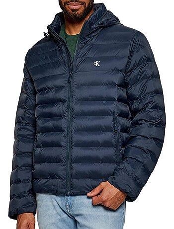 Calvin klein jeans zwarte gewatteerde jas voor heren lv04rc511g
