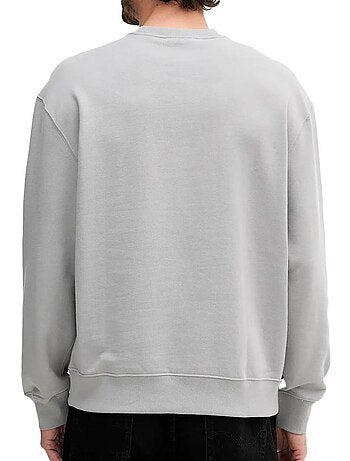 Calvin klein jeans heren sweatshirt wit met badgelogo