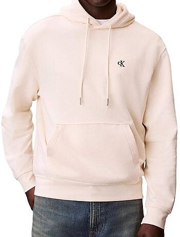 Calvin klein jeans heren hoodie beige 350 terry