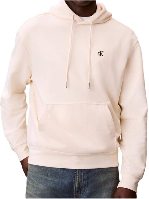 Calvin Klein Jeans Heren Hoodie Beige 350 Terry - Kiabi Calvin Klein Jeans Heren Hoodie Beige 350 Terry - Kiabi