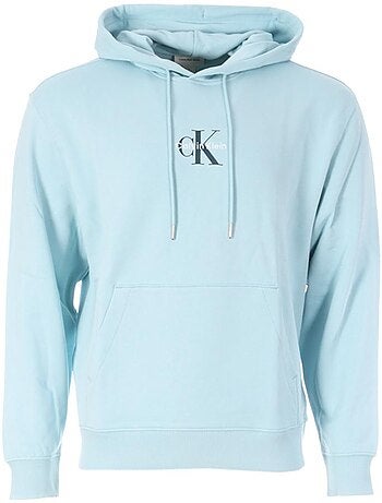 Calvin klein jeans heren hoodie blauw 350 terry micro