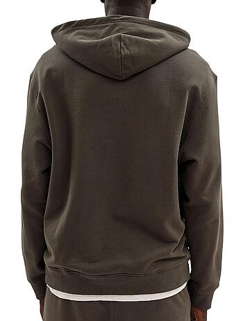 Calvin klein jeans heren hoodie bruin 350 terry monogram