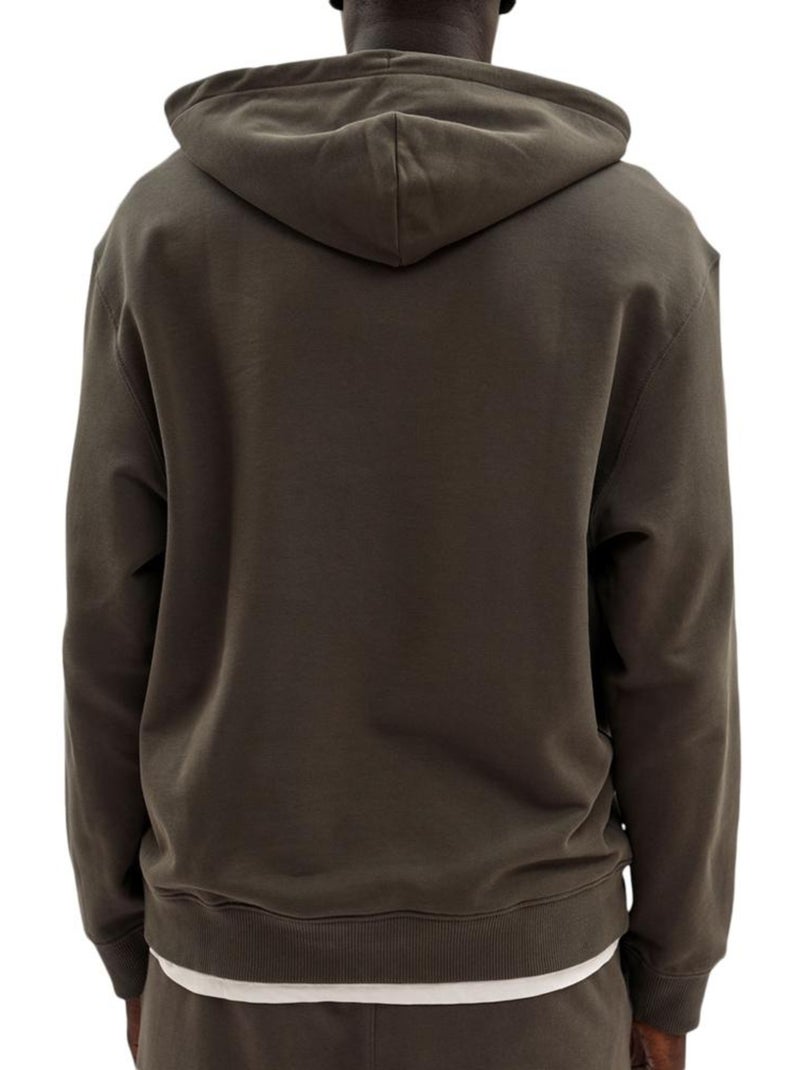 Calvin Klein Jeans Heren Hoodie Bruin 350 Terry Monogram Cappuccinobruin - Kiabi