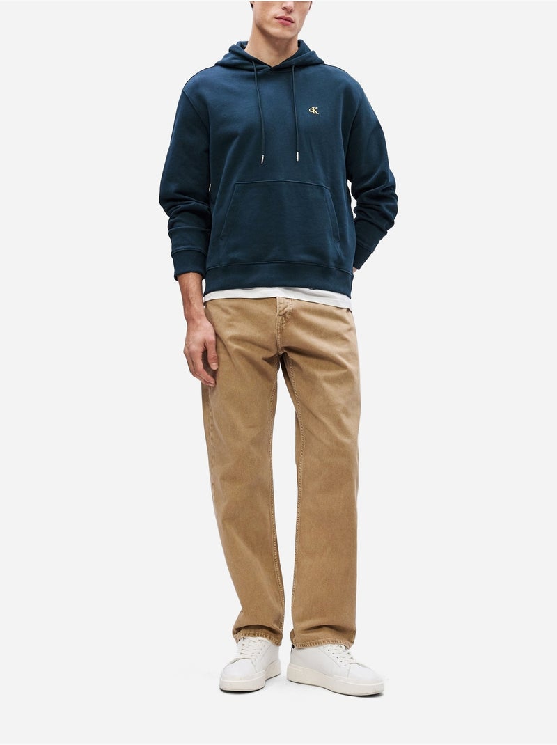 Calvin Klein Jeans Heren Hoodie Donkerblauw 350 Terry Blauw - Kiabi