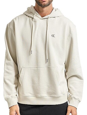Calvin klein jeans heren hoodie bruin 350 terry monogram