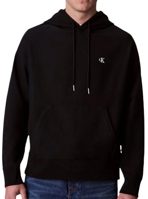 Calvin Klein Jeans Heren Hoodie Zwart Premium Terry - Kiabi Calvin Klein Jeans Heren Hoodie Zwart Premium Terry - Kiabi